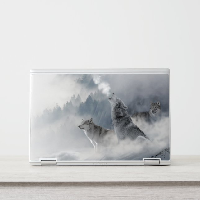 Howling Wolves HP EliteBook LapTop Skin (Front)