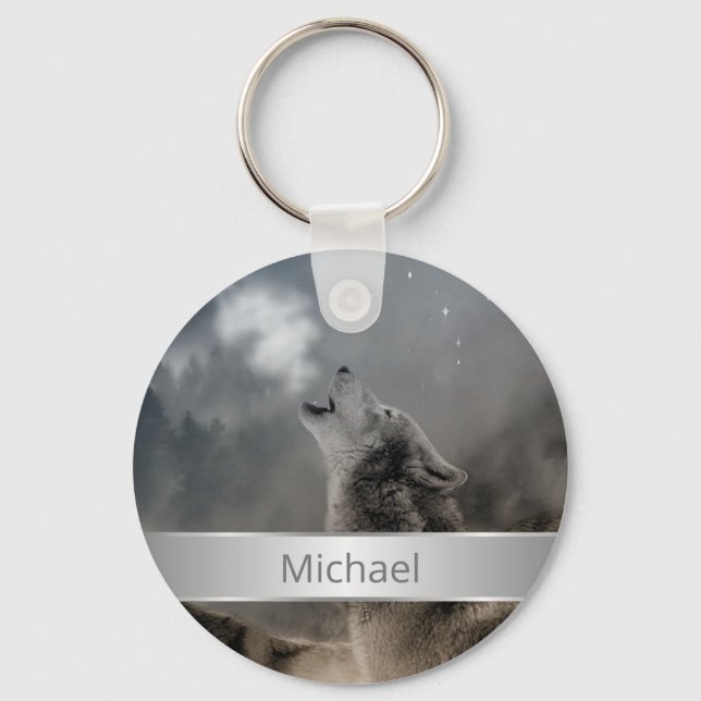 Howling Wolves Keychain (Front)