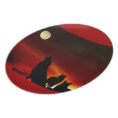 Howling Wolves Red Plate (Left Side)