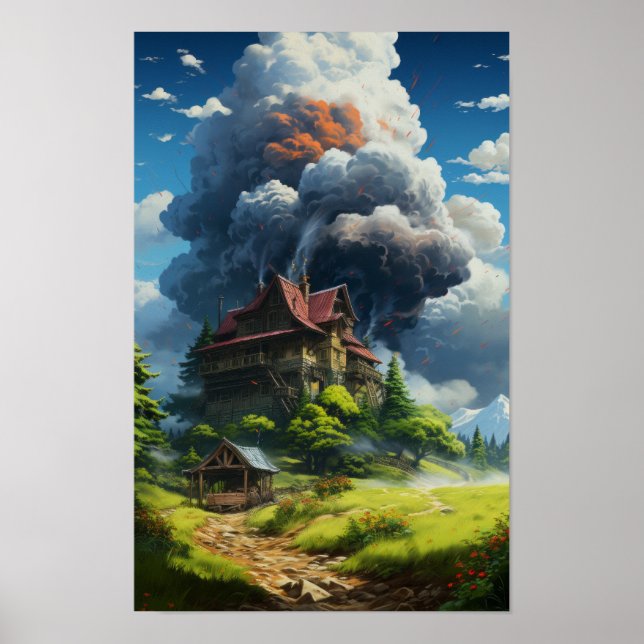 Howl's Moving Castle Wallpaper - 4K Realistic High Poster (Front)