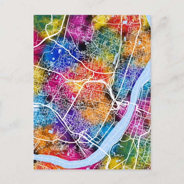 Howrah West Bengal City Map Postcard (Front)