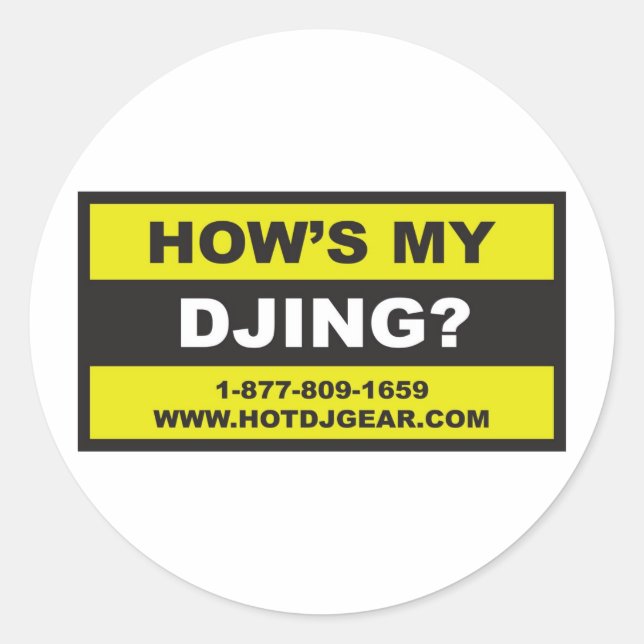 Hows My Dancing Classic Round Sticker (Front)