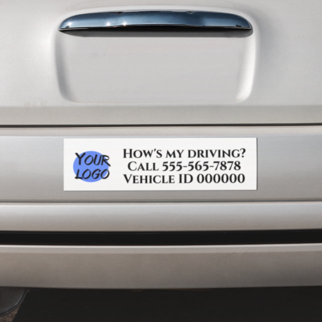 How's my Driving Company Logo Customize Car Magnet (Creator Uploaded)