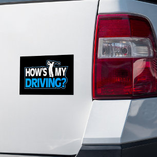 How's My Driving - Funny Golf Car Magnet
