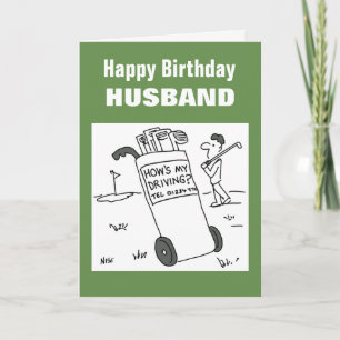 How's My Driving? Funny Golf Card