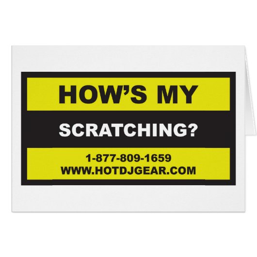 Hows My Scratching Cards (Front Horizontal)
