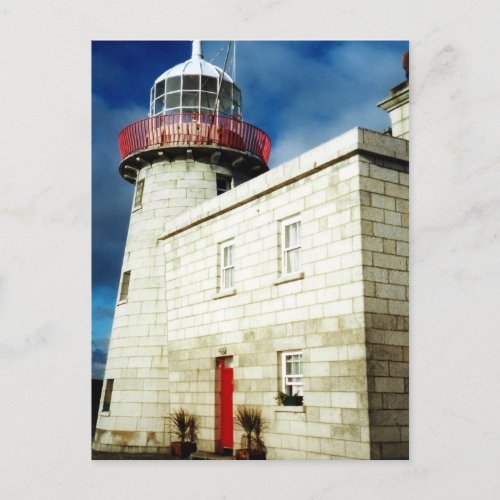 Howth Lighthouse Dublin Ireland Scenic Photography Postcard