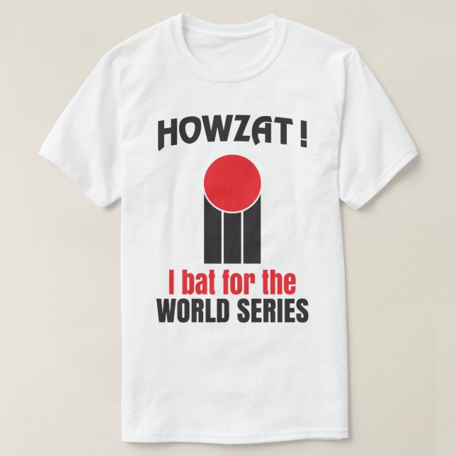 Howzat! Cricket I Bat World Series Retro 70's Tee (Design Front)