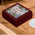 Hoya Plant Flowers Floral Gift Box<br><div class="desc">Store trinkets,  jewelry and other small keepsakes in this wooden gift box with ceramic tile that features a photo image of the lovely,  little flowers of the tropical Hoya Plant,  also called the Wax Plant. A lovely,  floral design! Select your gift box size and color.</div>