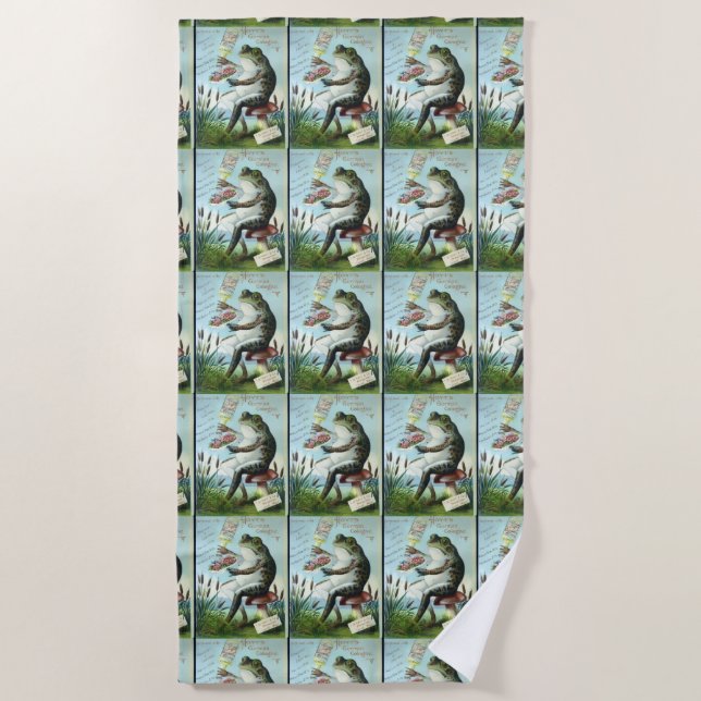 Hoyt Frog cologne for men Beach Towel (Front)
