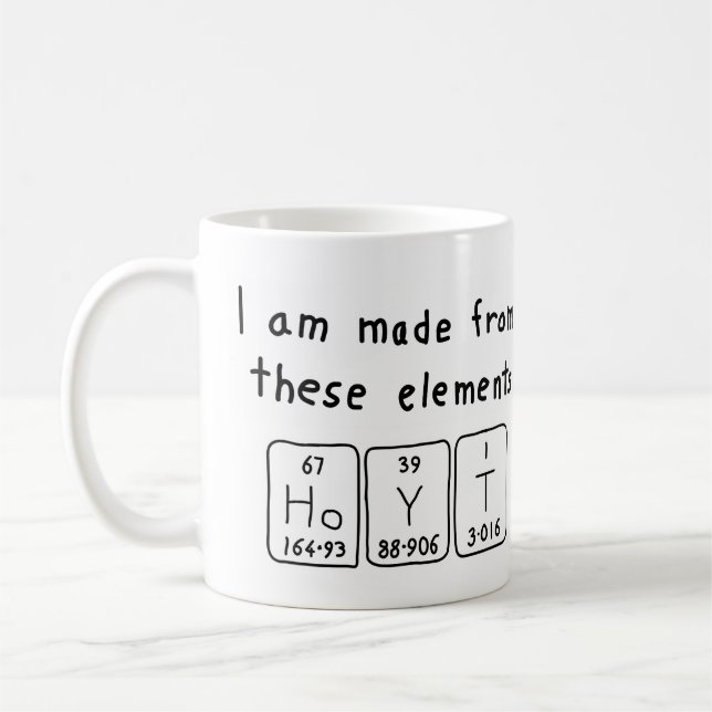 Hoyt periodic table name mug (Left)