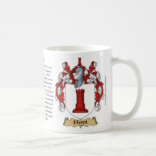 Hoyt the Origin the Meaning and the Crest Mug