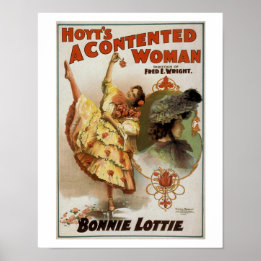 Hoyt's A Contented Woman Vintage Theater Poster