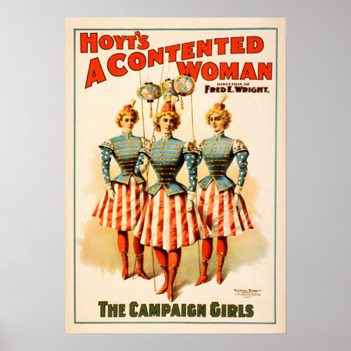Hoyts A Contented Woman Vintage US Cabaret Dance Poster