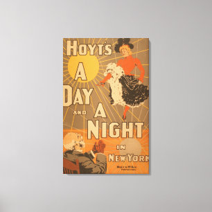 Hoyt's A day and a night in New York City Play Canvas Print