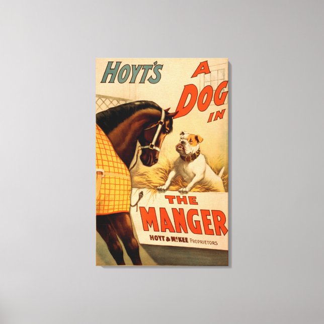 Hoyt's A dog in the Manger Theatre Poster Canvas Print (Front)