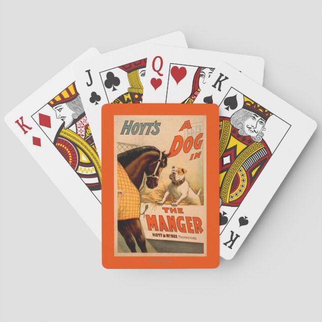 Hoyt's A dog in the Manger Theatre Poster Poker Cards (Back)