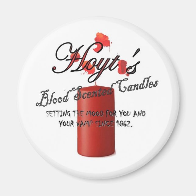 Hoyt's Blood Scented Candles Magnet (Front)