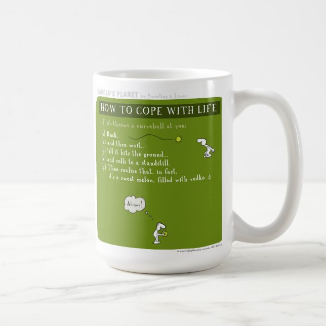 HP5063 "Harold's Planet" vodka curveball melon Coffee Mug (Right)