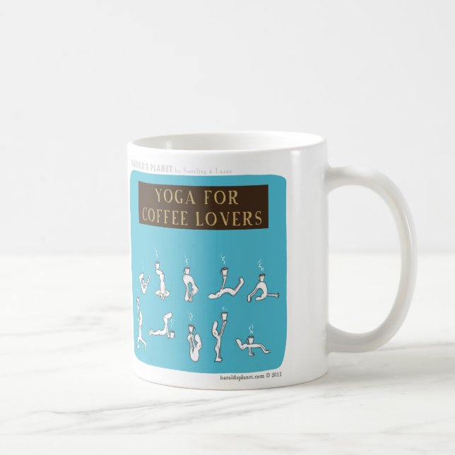 HP5089 "Yoga for Coffee Lovers "Harold's Planet" Mug (Right)