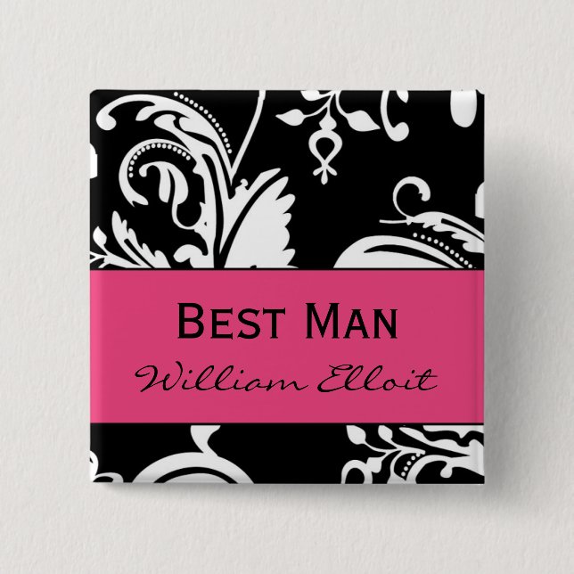 HP&B Best Man Square Button (Front)