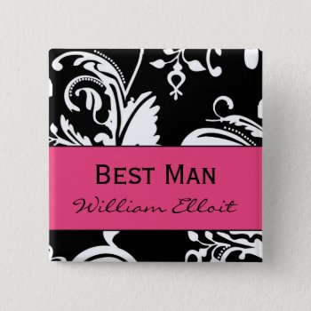 Hp&b Best Man Square Button by designaline at Zazzle