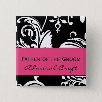 Hp&b Father Of The Groom Square Button by designaline at Zazzle