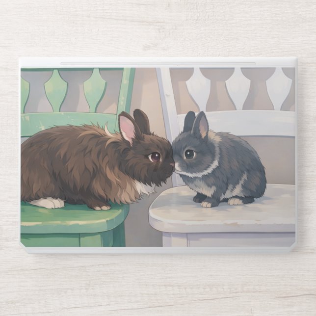 HP Laptop Skin Cute Rabbit (Front)