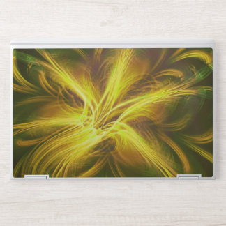 HP Laptop Skin Fractal Flower Yellow Palette