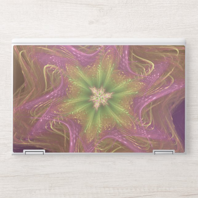 HP Laptop Skin Fractal Light Purple Palette (Front)