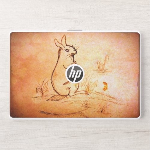 HP Laptop Skin Rabbit in Desert for Animal Lovers