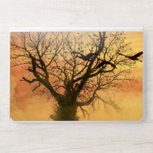 HP Laptop Skin Twisted Autumn Tree At Sunset