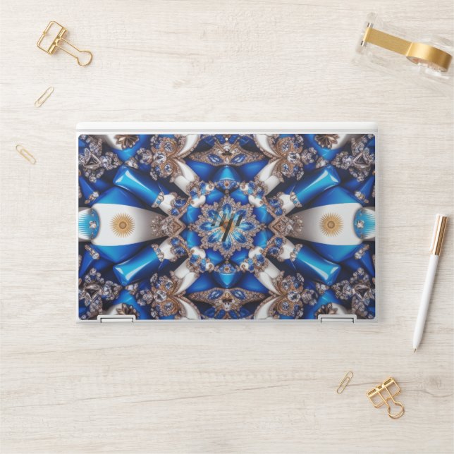 HP laptop skin with Argentinian Colors (Desk)
