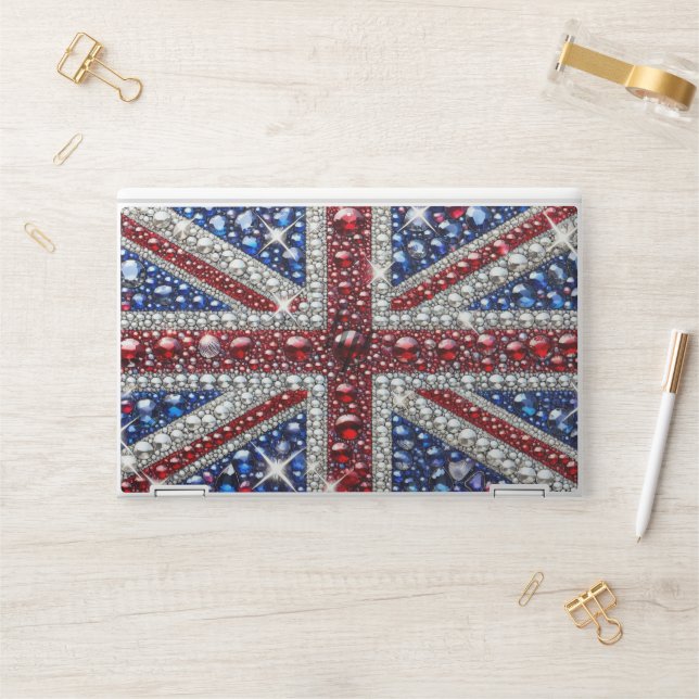 HP laptop skin with British Colors (Desk)