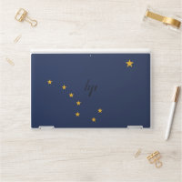 HP laptop skin with flag of Alaska, USA