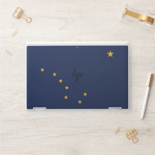 HP laptop skin with flag of Alaska, USA