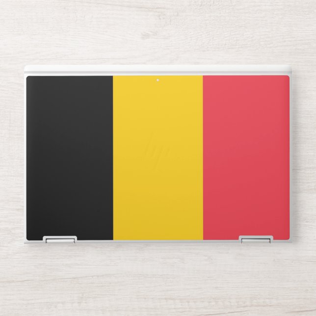 HP laptop skin with flag of Belgium (Front)