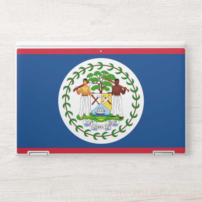 HP laptop skin with flag of Belize (Front)