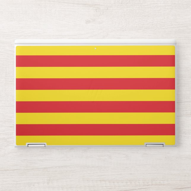 HP laptop skin with flag of Catalonia (Front)