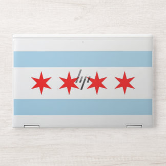 HP laptop skin with flag of Chicago, USA