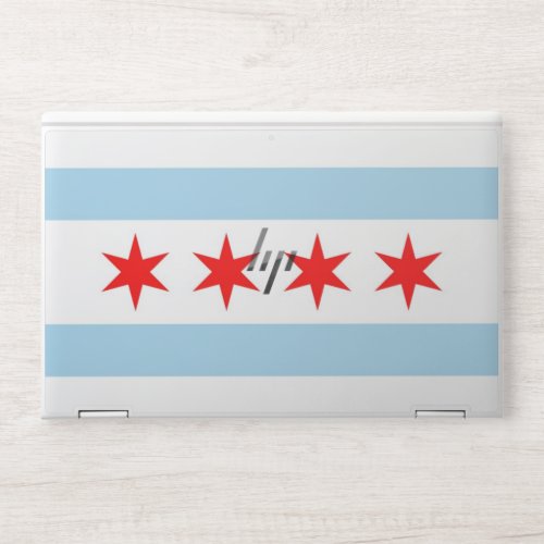 HP laptop skin with flag of Chicago USA