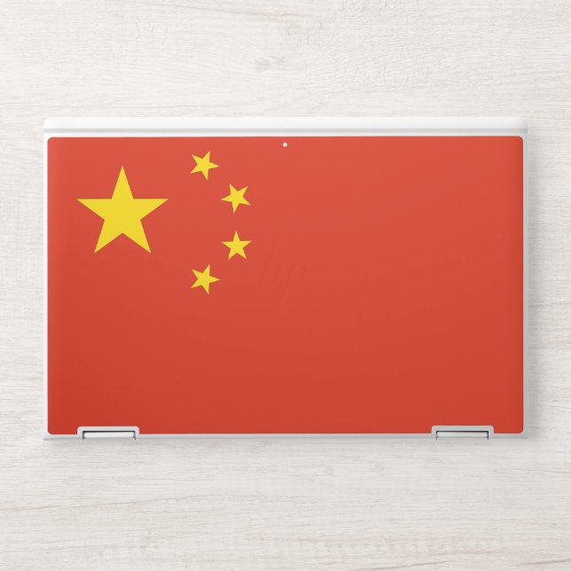 HP laptop skin with flag of China (Front)