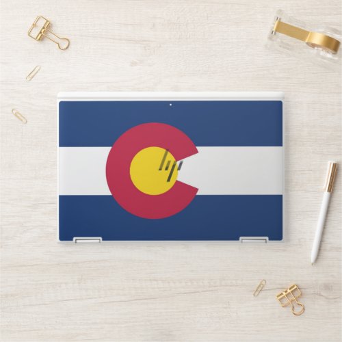 HP laptop skin with flag of Colorado USA