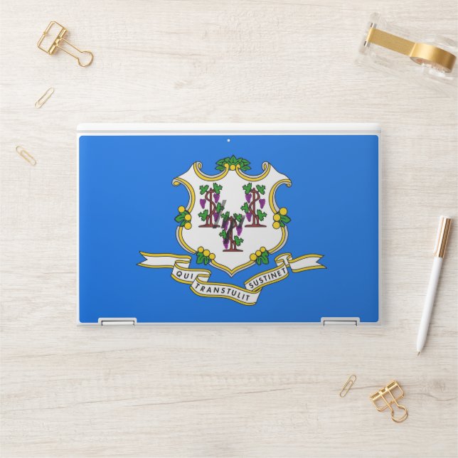 HP laptop skin with flag of Connecticut, USA (Desk)