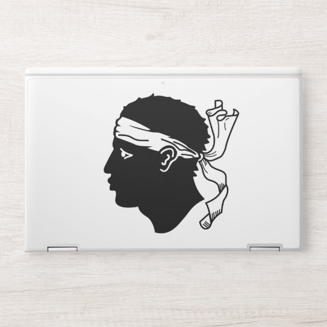 HP laptop skin with flag of Corsica (Front)