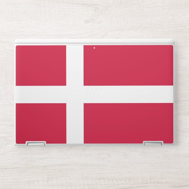 HP laptop skin with flag of Denmark (Front)
