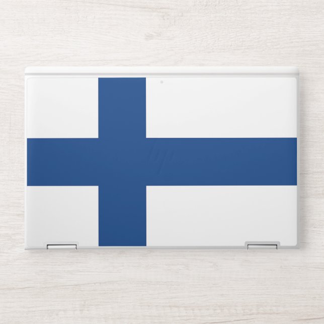 HP laptop skin with flag of Finland (Front)