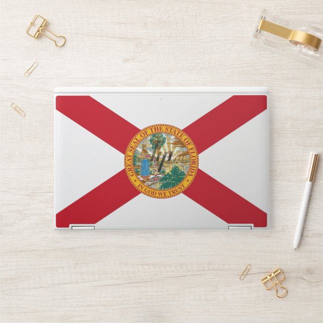 HP laptop skin with flag of Florida, USA (Desk)