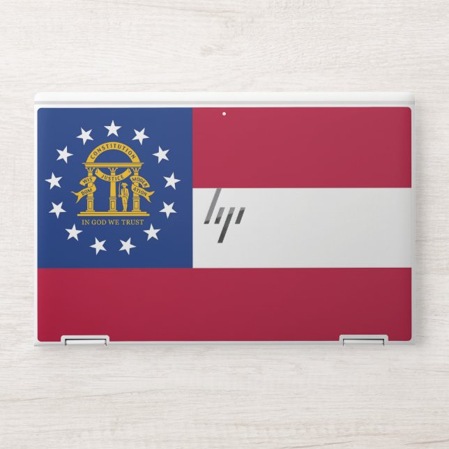 HP laptop skin with flag of Georgia, USA (Front)