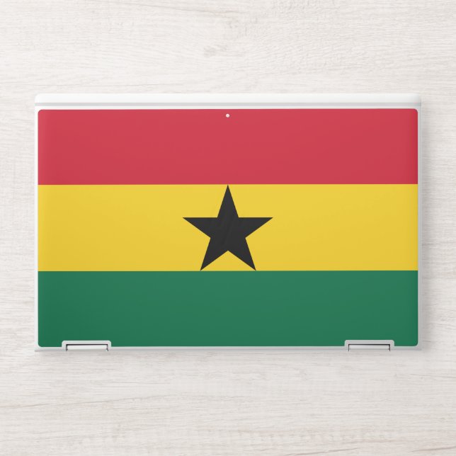 HP laptop skin with flag of Ghana (Front)